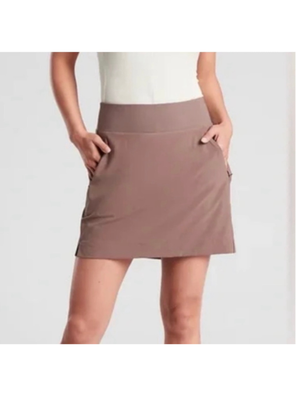 Women's Athleta Soho Skort Size 10 Mineral Brown Athletic Skirt